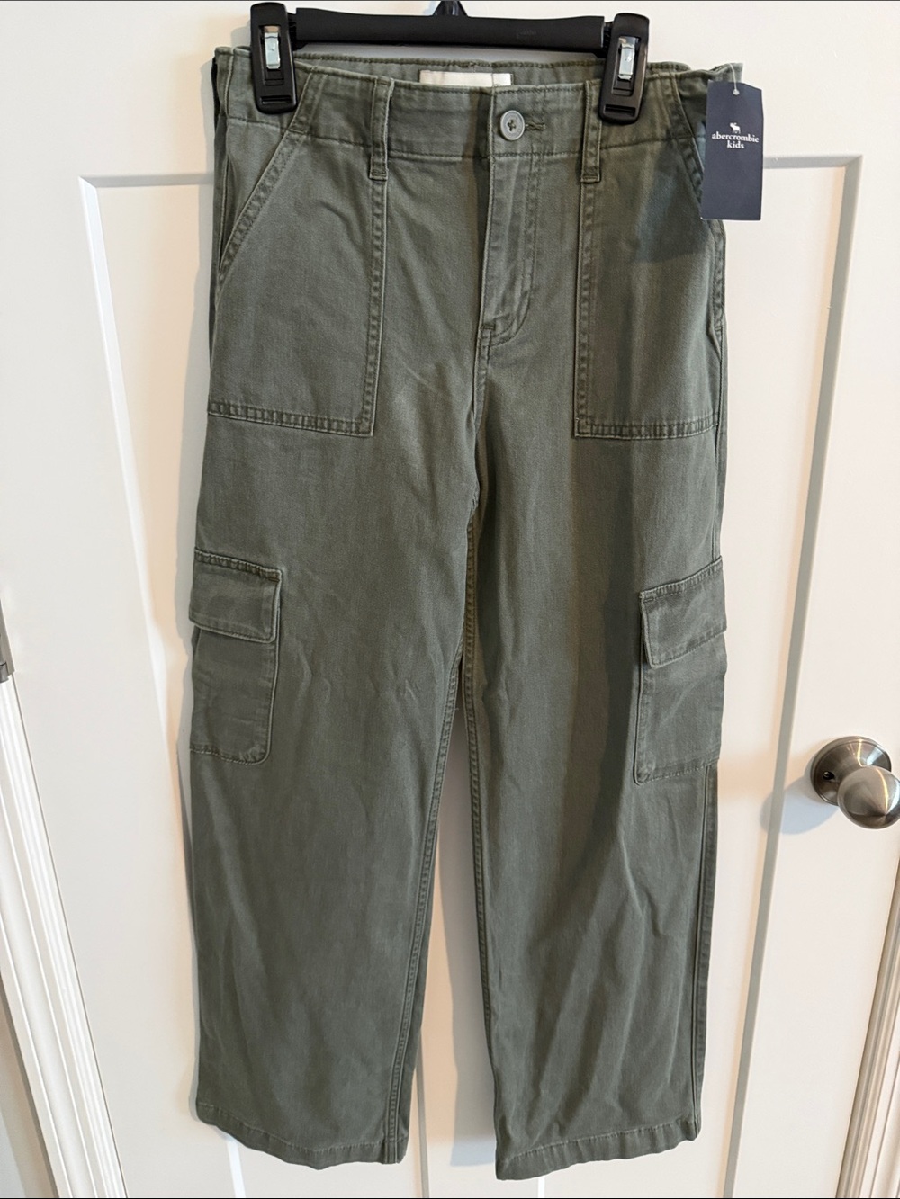 Abercrombie kids -Olive Cargo Pants - Casual Utility Style NWT Girls sz 13/14